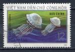 Timbre NORD VIETNAM  Obl  1974   N 833   Y&T    Poissons