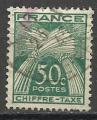 France Taxe 1943; Y&T n 69; 50c vert,  chiffre taxe