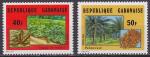 Srie de 2 TP neufs ** n 336/337(Yvert) Gabon 1974 - Agriculture