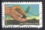 FRANCE 2011 - fte du timbre - Le Timbre Fte la Terre  YT A 526  arbres - mains