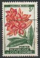 Timbre oblitr n 192A(Yvert) Cte d'Ivoire 1961 - Fleurs