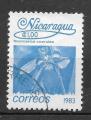 NICARAGUA - 1983 - Yt n 1250 - Ob - Fleurs : neomarica coerulea