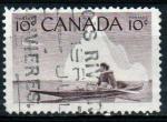 CANADA N 278 o Y&T 1955-1956 Chasseur Esquimau en kayak