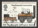 G-B 1975 Y&T n 760; 7p locomotive ancienne, Stephenson de 1825
