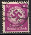 Allemagne 1934; Y&T n Service 103; 40p, lilas-rose, croix gamme