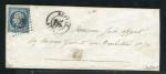 Rare lettre de Ruffec pour Paris ( Charente 1853 ) avec un n° 10 Bord de Feuille