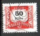 Hongrie Yvert Taxe N228A oblitr 1958 chiffre 50 filler