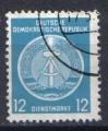 Allemagne  DDR  (RDA) 1954 - timbre de service  - YT S 5 - (fond pointill)