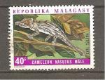 Madagascar 1973; Y&T n 526; 40F faune, reptile, camlon
