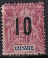 guyane franaise - n 72  neuf* - 1912 (abim)