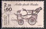 France 1986; Y&T n 2410; 2,20F + 0,60 journe du timbre, malle-poste