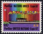 N.U/U.N (New York) 1967 -Expo. Univers. de Bruxelles: pavillon - YT 167/Sc 172 *