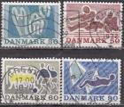 DANEMARK N 525/8 de 1971 oblitrs (srie complte) 