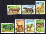 Animaux Sauvages Tanzanie 1995 (1) Yvert n 1831  1837 oblitr used