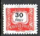 Hongrie Yvert Taxe N225B oblitr 1958 chiffre 30 filler