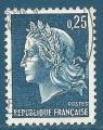 N1535 Marianne de Cheffer 25c bleu oblitr