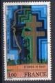  timbre  France 1977 - YT 1941 - anniversaire du mmorial au gnral de Gaulle 