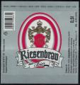 Hongrie tiquette Bire Beer Label Brasserie Borsodi Riesenbrau Bier