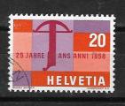 Suisse  - 1958 - YT   n 604 oblitr, 