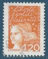 N3094 Marianne de Luquet La Poste 4,20 orange oblitr