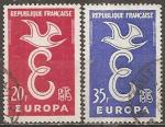  france - n 1173/1174  la paire oblitere - 1958