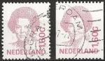Pays-Bas 1991 - YT 1380 F et Fa ( Reine Batrix ) Ob