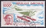 Timbre PA oblitr n 233(Yvert) Gabon 1980 - Aviation, Mermoz