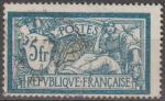 1900 123 oblitr 5f bleu et chamois clair Type Merson