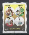 NEPAL - 1989 - Yt n 469 - Ob - Protection de l'enfance