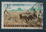 Rp. Mali 1961 - Y&T 19 - oblitr - charrue  boeuf