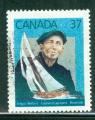 Canada 1988 Y&T 1077 oblitr Portrait de Walters et bateau