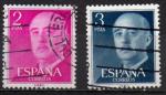 ESPAGNE N 865A et 866 o Y&T 1955-1958 Gnral Francisco Franco