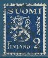 Finlande N151 Lion 2m bleu-violet oblitr