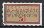 Allemagne - 1978 - Yt n 826 - Ob - 25 ans Convention europenne des Droits de l
