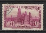 COTE D IVOIRE - 1936/38 - Yt n 120 - Ob - Mosque de Bobo Dioulasso