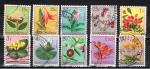 Congo Belge / 1952 / Fleurs diverses / 10 valeurs oblitres 