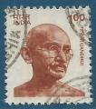 Inde N1085 Gandhi 1r brun-roux oblitr
