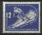RDA 1950; Y&T n 3 *; 12p championnats sportifs d'hiver, ski