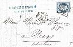 FRANCE - Lettre de 1863 avec Yt n22 - MONTPELLIER => LE PUY