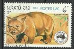 Laos 1984; Y&T n 586; 2k, faune, Wombat  nez poilu du sud