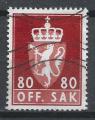 NORVEGE - 1955/76 - Yt SERVICE n 85 - Ob - Armoirie 80s