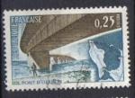 Timbre France 1966 -  YT 1489 - Pont d'Olron - carte de l'ile 	