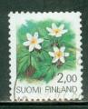 Finlande 1990 Y&T 1066 oblitr Fleur Anmone blanche
