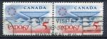 Timbre CANADA 1967  Obl  N 390  Paire Horizontale  Y&T    