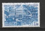 France timbre Service n° 84 ob année 1984 Consel de l'Europe Strasbourg