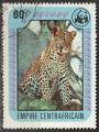 Timbre oblitr n 330(Yvert) Centrafrique 1978 - Animaux en pril, lopard