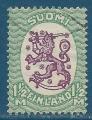 Finlande N128 Armoiries (Emission d'Helsinki) 1,5m vert et lilas oblitr