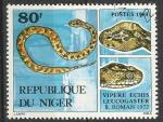 Niger 1984; Y&T n 653; 80F faune reptile, vipre