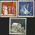RDA 1973; Y&T 1545  47; srie 3 timbres; thatre et mise en scne