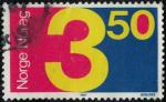 Norvge 1987 Figures Chiffres en Couleur 3.50 Couronnes Norvgiennes Y&T NO 917 
